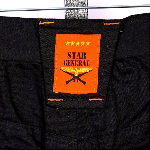 Men's Five 5 Star Vecta Streetwear Shorts SZ 36 Metallic Baggy Hip Hop Military - Picture 5 of 6